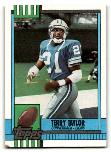 1990 Topps #360 Terry Taylor Detroit Lions Football Card with original gloss finish