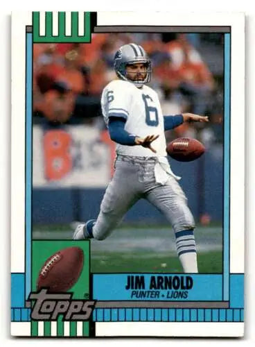 Original gloss Jim Arnold Detroit Lions football card 1990 Topps #363