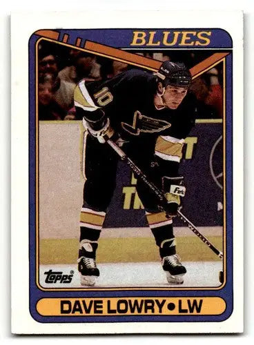 1990 Topps #370 Dave Lowry St. Louis Blues Hockey Cards NM Near Mint ID:55532 - Hockey Cards