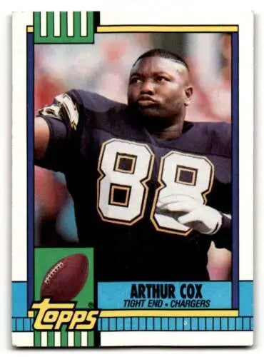Original gloss 1990 Topps #397 Arthur Cox San Diego Chargers Football Card