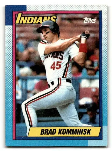 1990 Topps #476 Brad Komminsk Cleveland Indians Baseball Cards EX/NM ID:59118