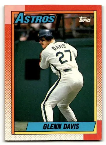 Original gloss Glenn Davis Houston baseball card from 1990 Topps Houston Astros series