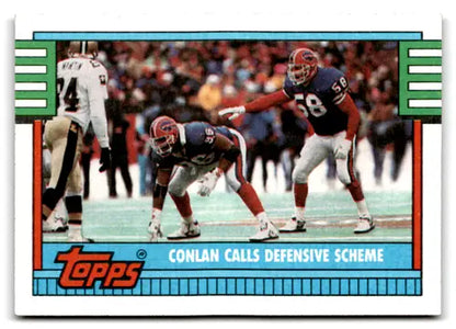 Original gloss Football Trading Card of Shane Conlan from 1990 Topps Bills NM Near Mint