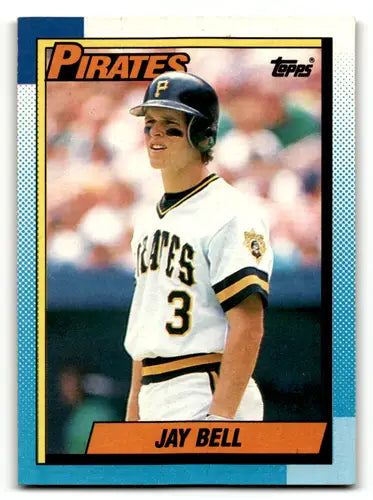1990 Topps Jay Bell baseball card with original gloss, featuring Pirates player