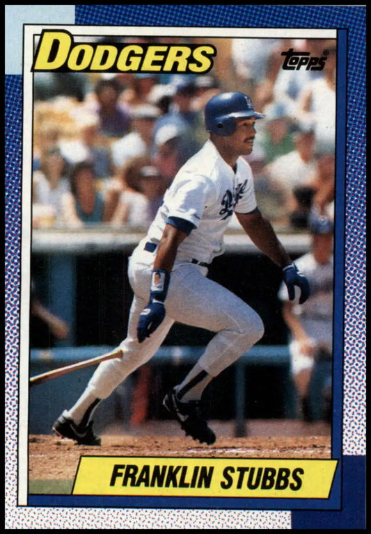 1990 Topps Baseball Card of Franklin Stubbs, Los Angeles Dodgers player at bat