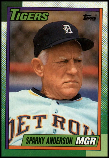 Sparky Anderson in Detroit Tigers uniform on 1990 Topps #609 baseball card