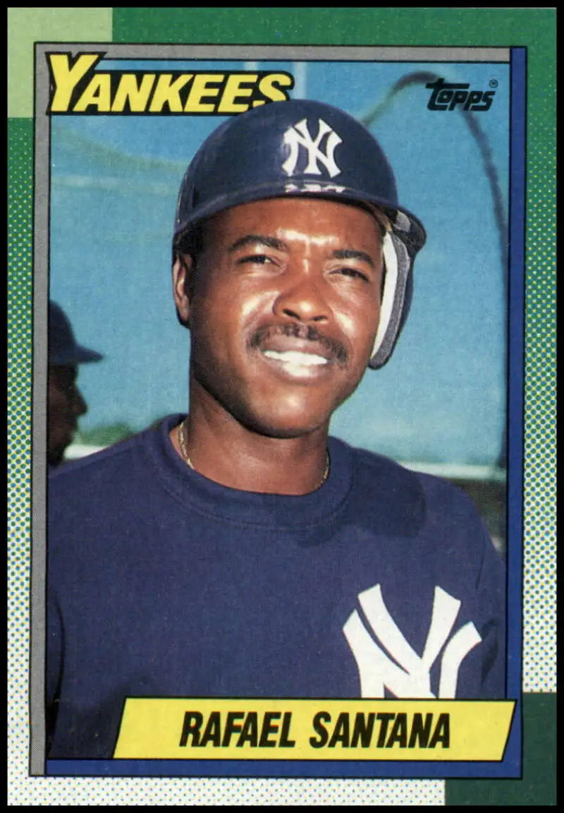 1990 Topps #651 Rafael Santana New York Yankees Baseball Card in NM-MT condition