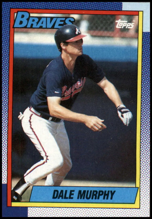 1990 Topps Dale Murphy NM-MT Atlanta Braves Baseball Card in batting stance