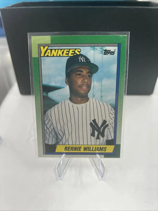 1990 Topps Bernie Williams rookie baseball card featuring Bernie Williams from Topps Bernie collection
