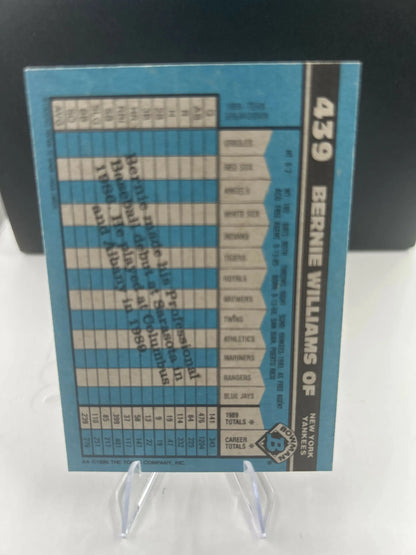 Bernie Williams Rookie RC Bowman baseball card from 1990 Topps Bernie Williams collection