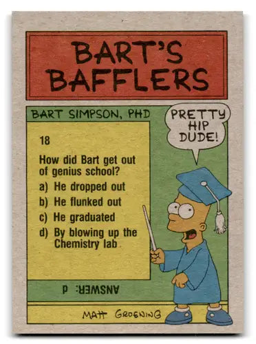 1990 Topps The Simpsons #14 We’re the grown-ups and you’re the children ID:70314