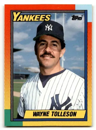 1990 Topps Traded #123T Wayne Tolleson New York Yankees Baseball Car ID:53947 - Baseball Card