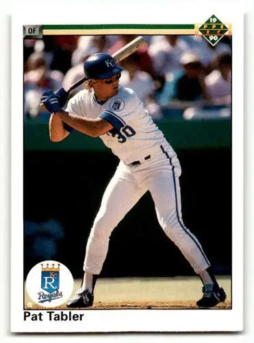 1990 Upper Deck original gloss Pat Tabler Kansas City Royals baseball card 142b Pat Tabler Kansas