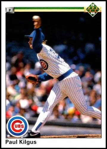 Original gloss 1990 Upper Deck Paul Kilgus baseball card featuring Cubs sports cards