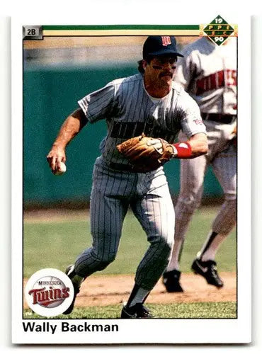 Wally Backman Minnesota Twins baseball card from 1990 Upper Deck #158