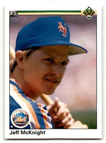 Jeff McKnight Mets baseball card from 1990 Upper Deck series #162