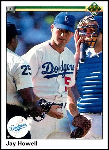 Original gloss 1990 Upper Deck Jay Howell baseball card featuring Dodgers’ player