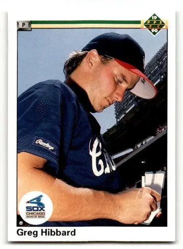 Original gloss Greg Hibbard Chicago White Sox baseball card from 1990 Upper Deck