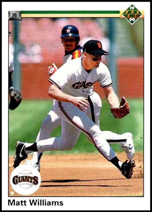 Matt Williams fields a ground ball in his San Francisco Giants Upper Deck card