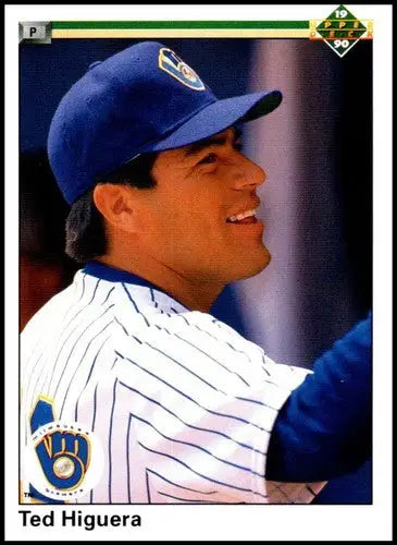 1990 Upper Deck Teddy Higuera baseball card with original gloss in Near Mint condition