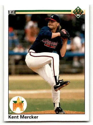 Kent Mercker Atlanta baseball card from 1990 Upper Deck #63 Atlanta Braves