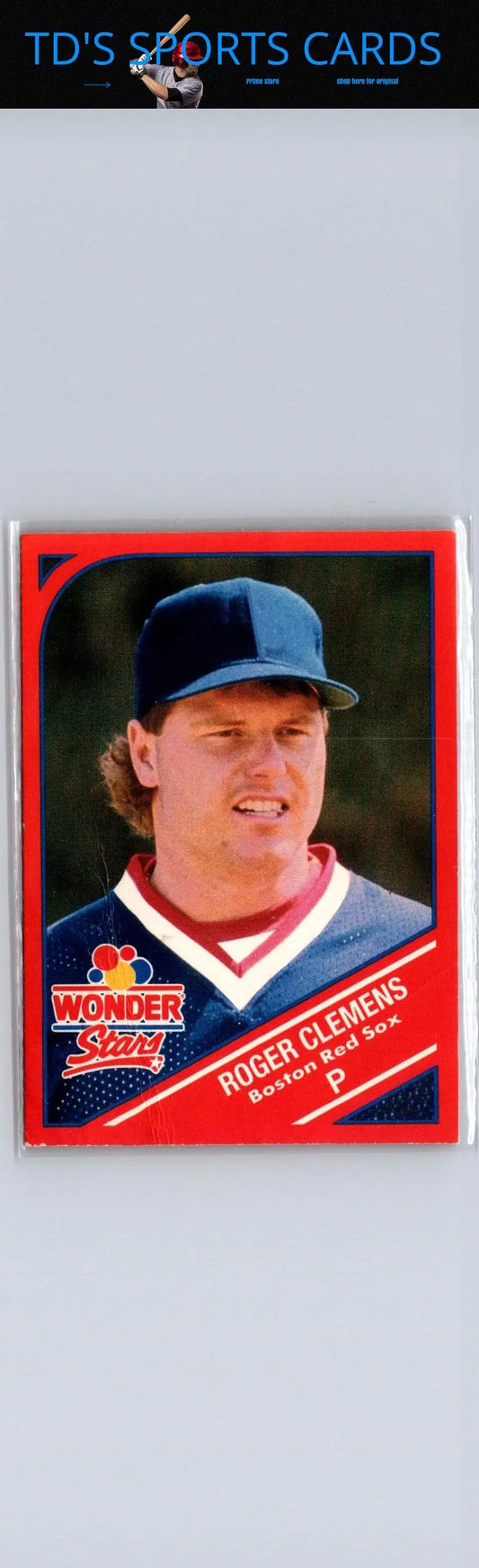 1990 Wonder Bread Stars Roger Clemens baseball card featuring legendary pitcher