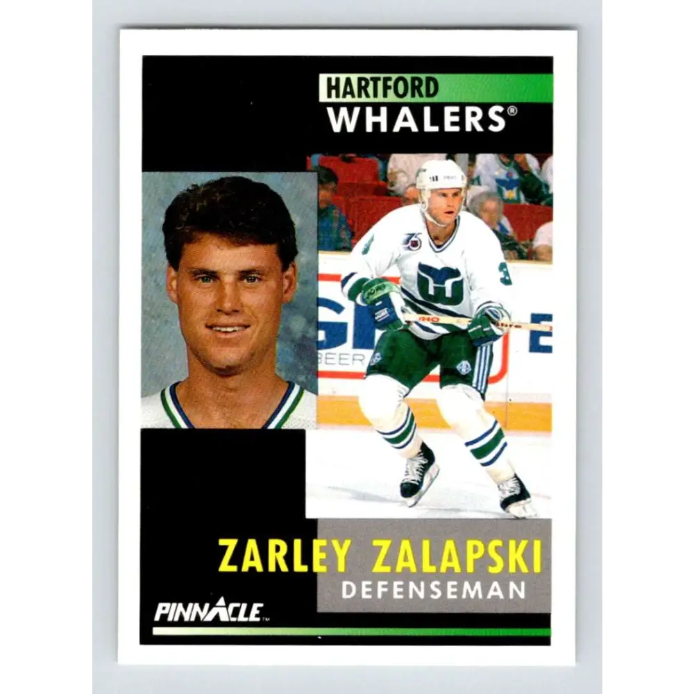 1991-92 Pinnacle #110 Zarley Zalapski NM-MT Hartford Whalers Hockey Card