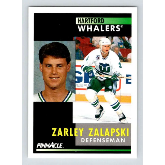 1991-92 Pinnacle #110 Zarley Zalapski NM-MT Hartford Whalers Hockey Card