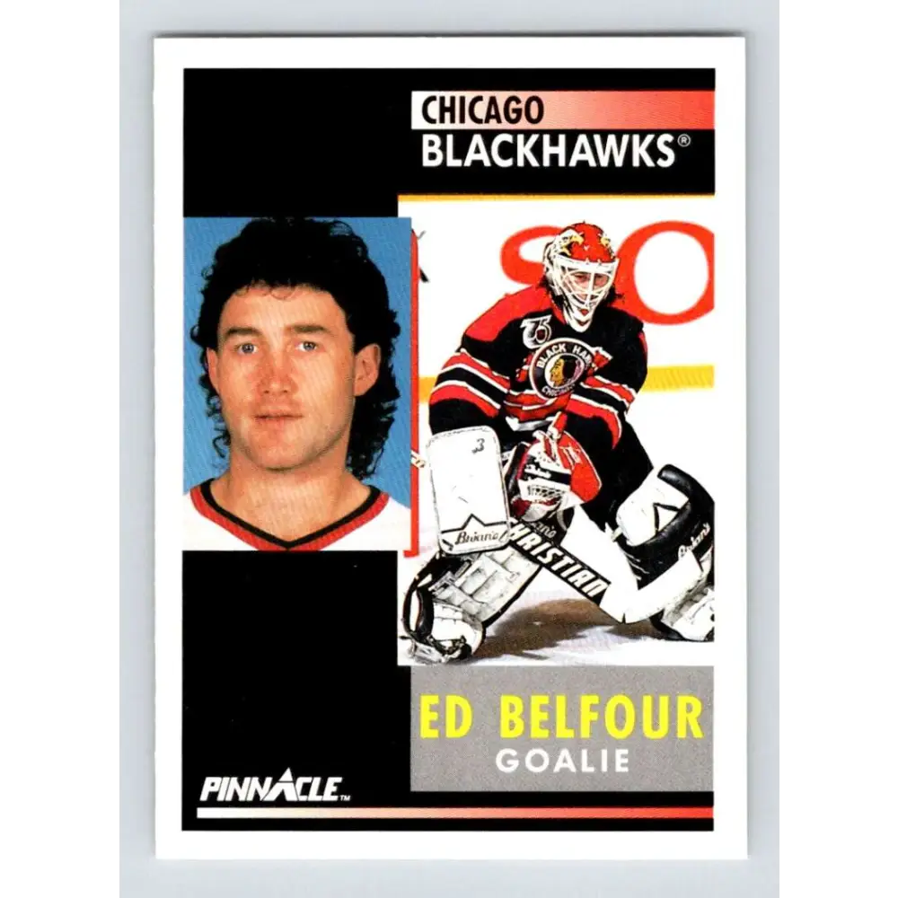 1991-92 Pinnacle #127 Ed Belfour NM-MT Chicago Blackhawks Hockey Card