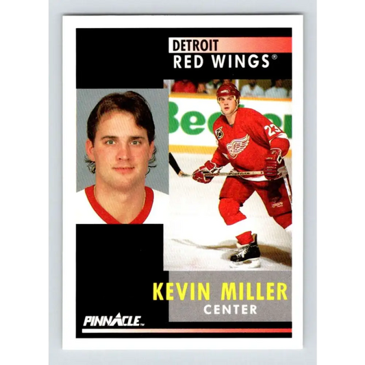 1991-92 Pinnacle #133 Kevin Miller NM-MT Detroit Red Wings Hockey Card