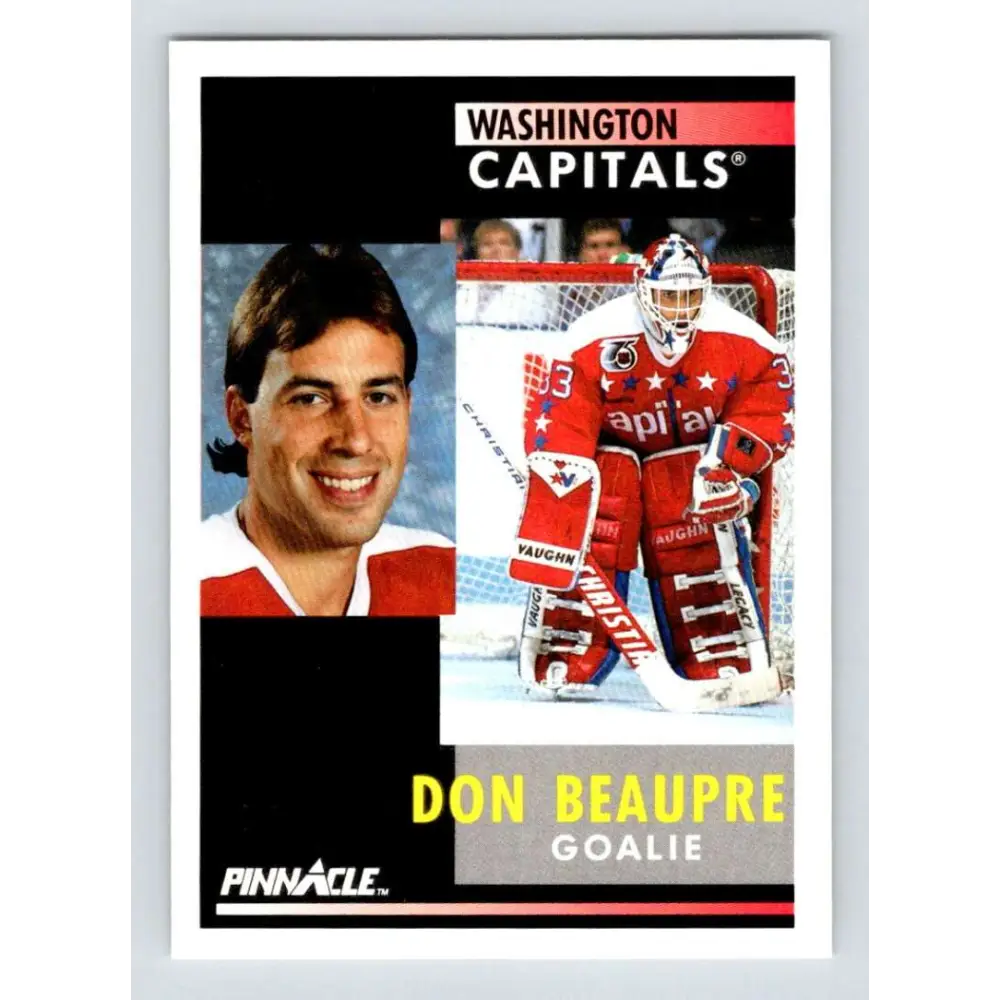 1991-92 Pinnacle #148 Don Beaupre NM-MT Washington Capitals Hockey Card