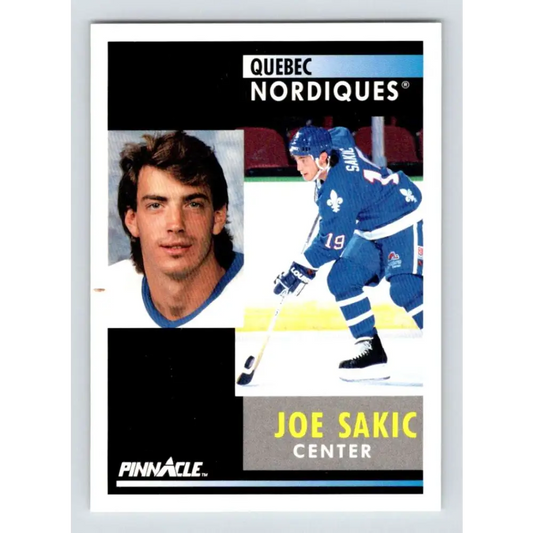 1991-92 Pinnacle #150 Joe Sakic NM-MT Quebec Nordiques Hockey Card