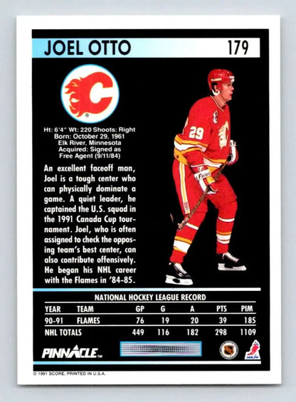 Hockey trading card of Joel Otto NM-MT in Calgary Flames jersey number 29