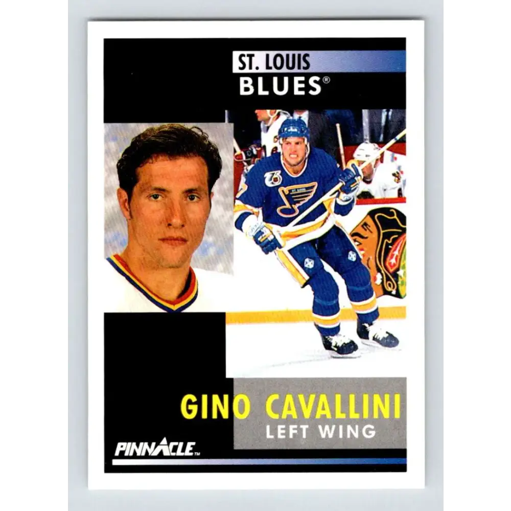 1991-92 Pinnacle #216 Gino Cavallini NM-MT St. Louis Blues Hockey Card
