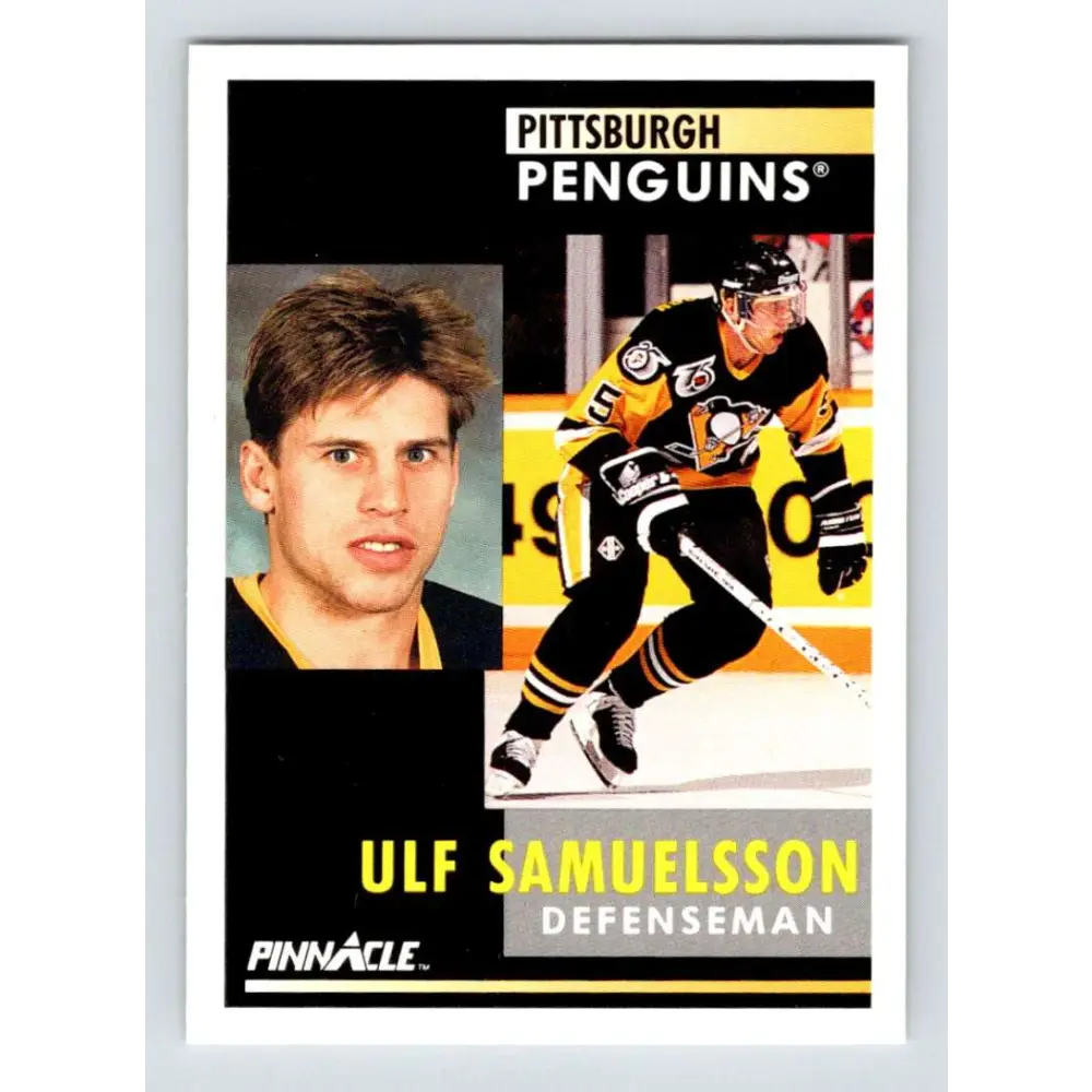 1991-92 Pinnacle #267 Ulf Samuelsson NM-MT Pittsburgh Penguins Hockey Card