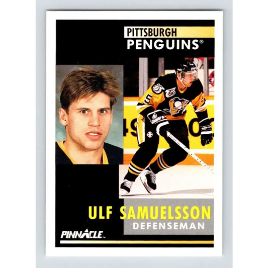1991-92 Pinnacle #267 Ulf Samuelsson NM-MT Pittsburgh Penguins Hockey Card