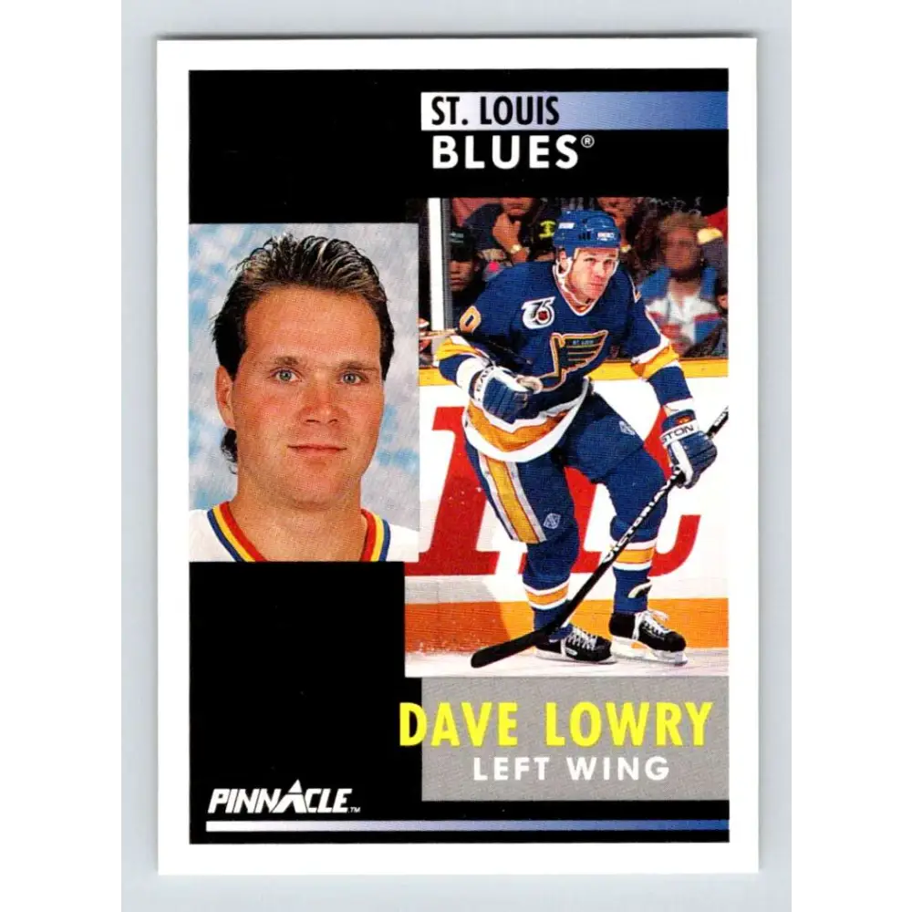 1991-92 Pinnacle #276 Dave Lowry NM-MT St. Louis Blues Hockey Card