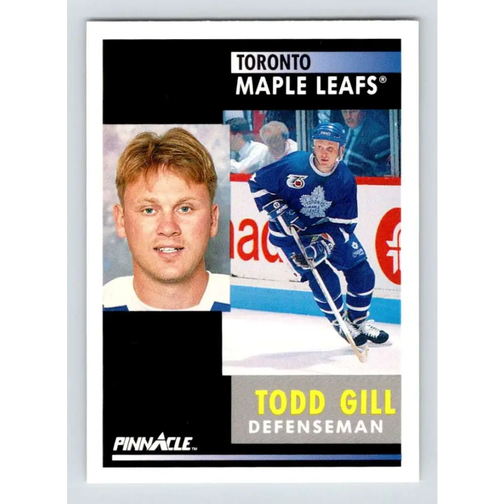 1991-92 Pinnacle #278 Todd Gill NM-MT Toronto Maple Leafs Hockey Card