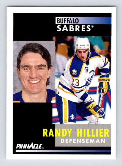 Buffalo Sabres hockey card of Randy Hillier in action and portrait poses