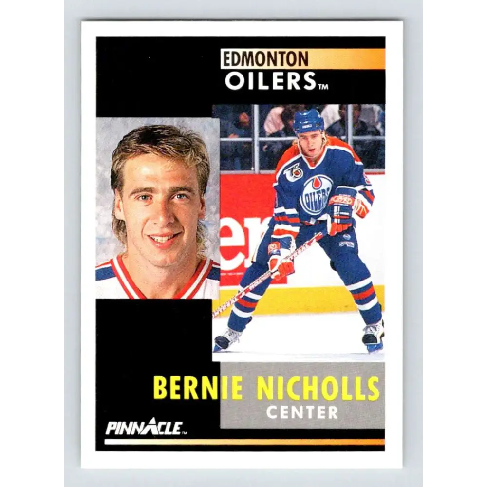 1991-92 Pinnacle #300 Bernie Nicholls NM-MT Edmonton Oilers Hockey Card