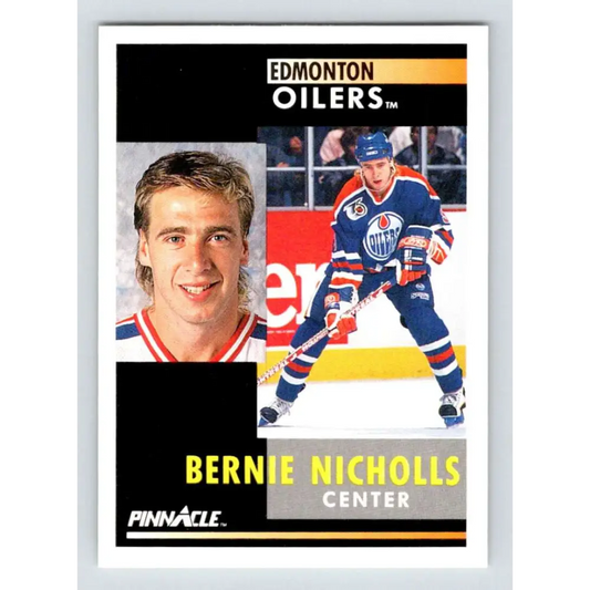1991-92 Pinnacle #300 Bernie Nicholls NM-MT Edmonton Oilers Hockey Card
