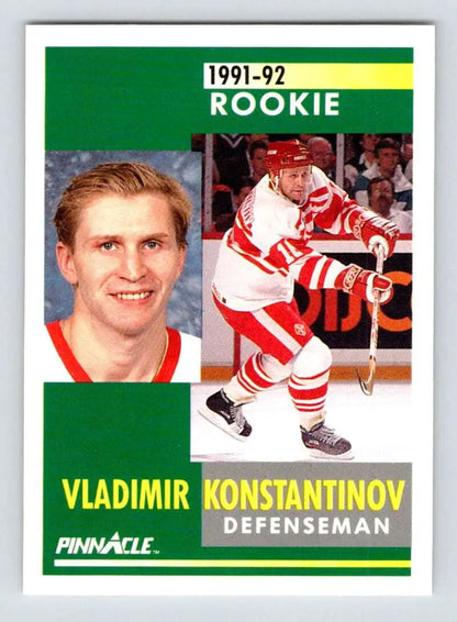 1991-92 Pinnacle #311 Vladimir Konstantinov NM-MT RC Detroit Red Wings Hockey Card