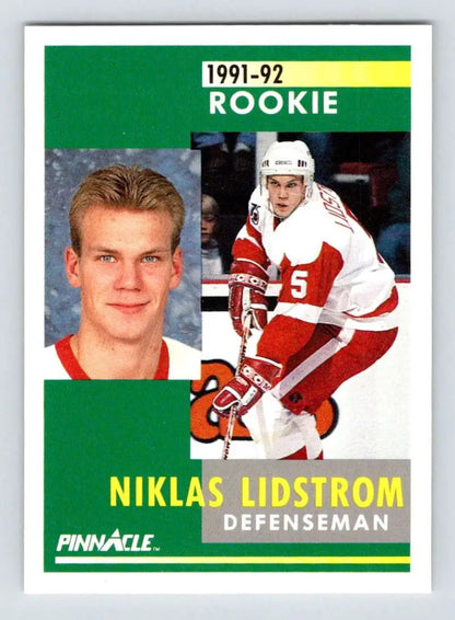 1991-92 Pinnacle Nicklas Lidstrom Rookie Card for Detroit Red Wings Hockey Fans