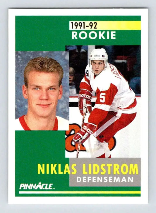 1991-92 Pinnacle Nicklas Lidstrom Rookie Card for Detroit Red Wings Hockey Fans