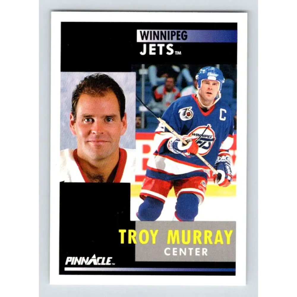 1991-92 Pinnacle #33 Troy Murray NM-MT Winnipeg Jets Hockey Card