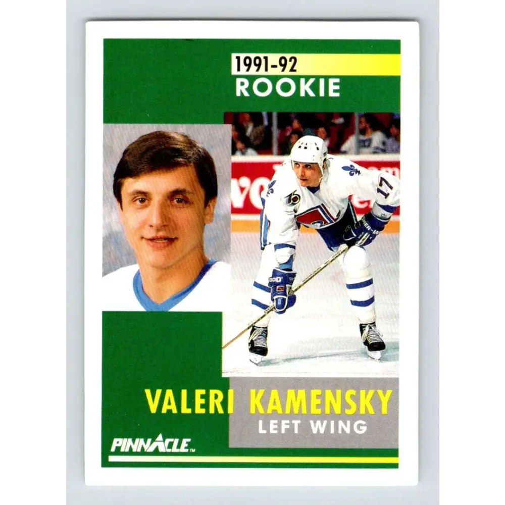 1991-92 Pinnacle #340 Valeri Kamensky NM-MT RC Rookie Quebec Nordiques Hockey Card