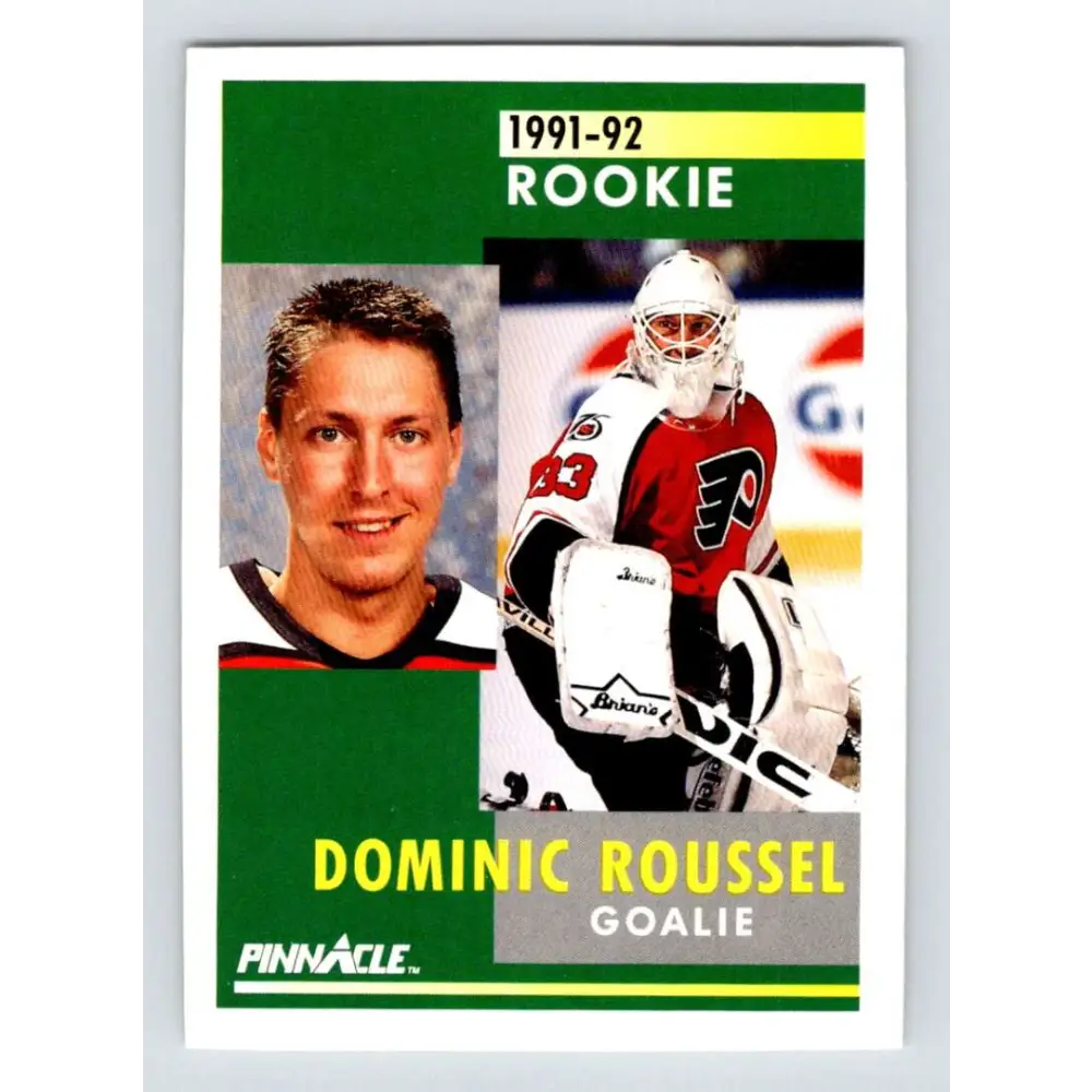 1991-92 Pinnacle #343 Dominic Roussel NM-MT RC Rookie Philadelphia Flyers Hockey Card
