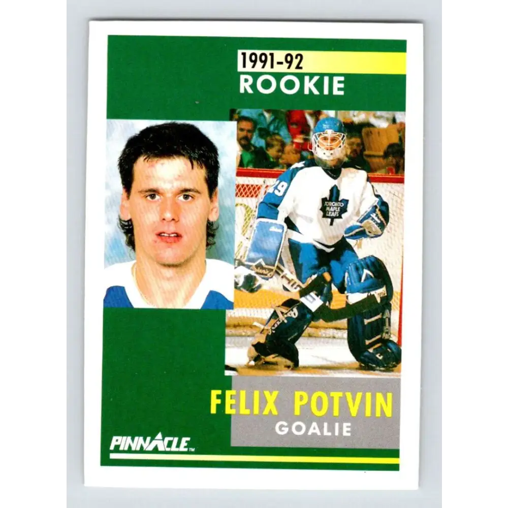 1991-92 Pinnacle #345 Felix Potvin NM-MT Toronto Maple Leafs Hockey Card