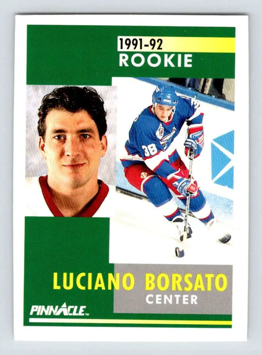 1991-92 Pinnacle Luciano Borsato rookie card for Winnipeg Jets center player