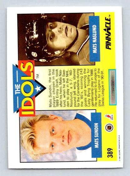 Hockey card featuring Mats Naslund and Mats Sundin for Quebec Nordiques collectors